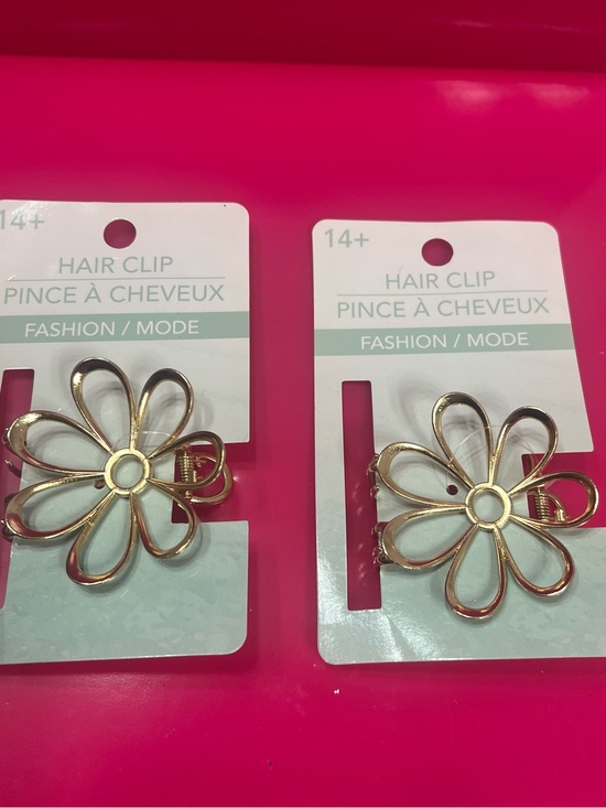 Other - Gold Flower Hair Clips (2)  - Fashion Hair Accessory